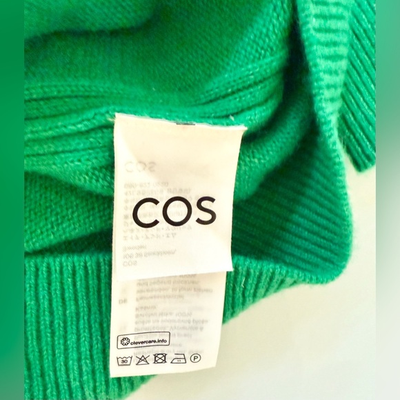 NWT! COS 100% CASHMERE crew neck pullover SWEATER in green Sz Xs - Picture 9 of 12